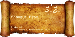 Somogyi Egon névjegykártya