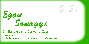 egon somogyi business card